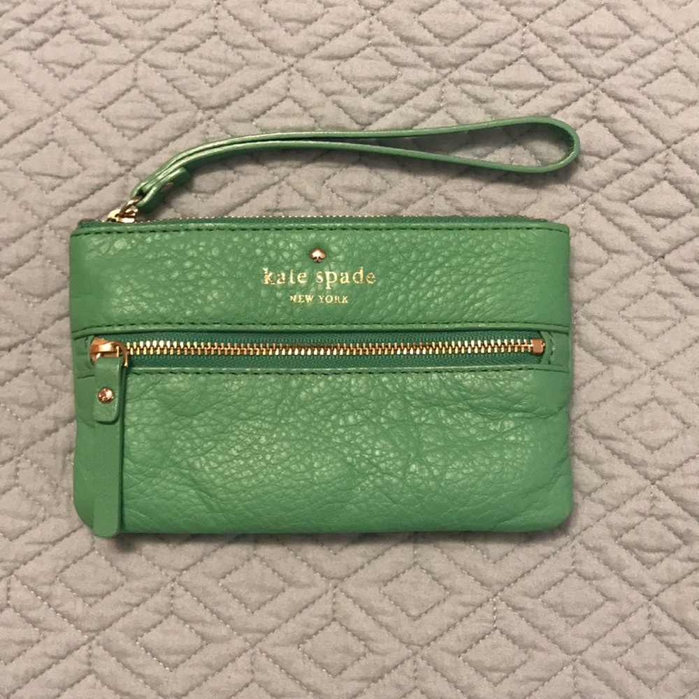 Green Kate Spade Wristlet